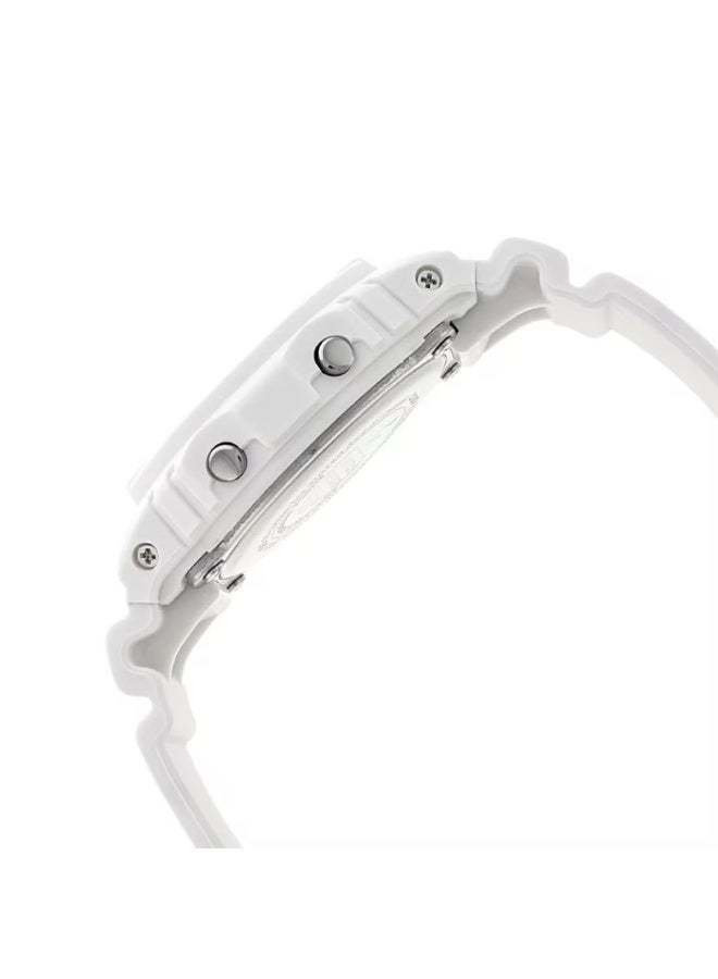 G-SHOCK Digital Men’s Watch DW‑5600MW‑7DR, 48.9 mm White Digital Display, White Resin Band, 200 m WR - Image 2